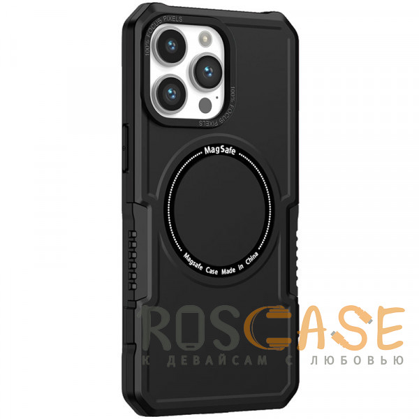 Фото Черный Magnetic Armor | Противоударный чехол с поддержкой MagSafe для iPhone 14 Pro Max