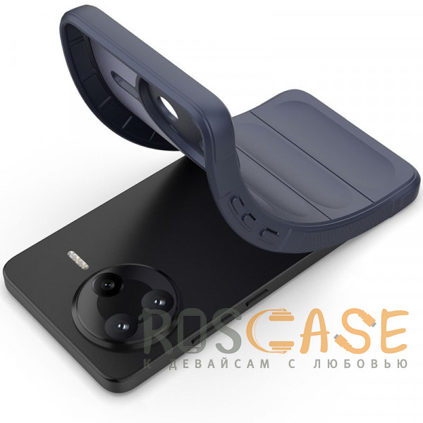 Фотография Темно-синий Flex Silicone | Противоударный чехол для Xiaomi Poco F7 Pro / Redmi K80 с защитой камеры и микрофиброй