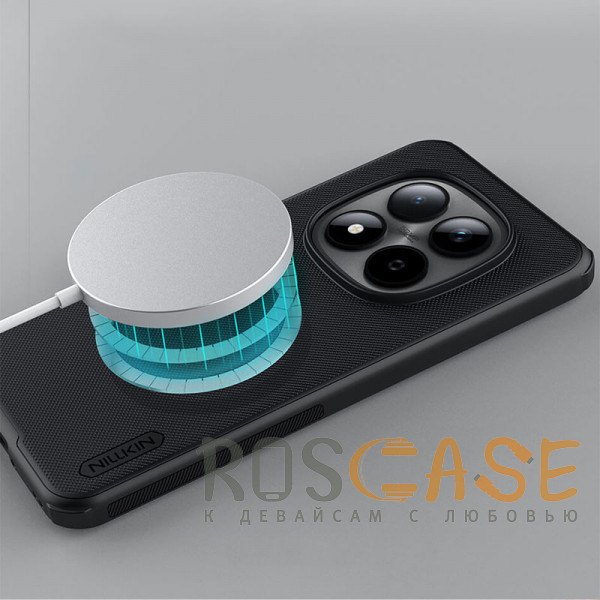 Фотография Черный Nillkin Super Frosted Shield Magnetic | Пластиковый чехол с Magsafe для Xiaomi Redmi Note 15 Pro Plus / Poco M8 Pro 5G