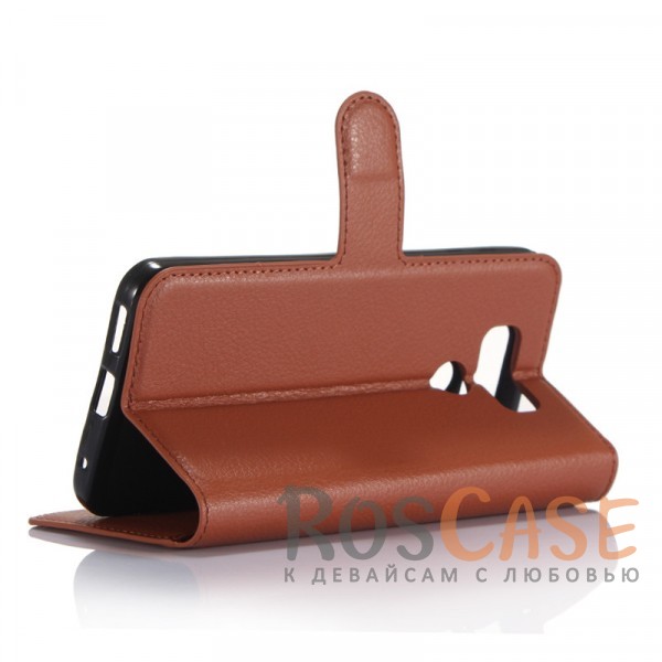 Фотография Коричневый Wallet | Кожаный чехол-кошелек с внутренними карманами для LG G6 / G6 Plus H870 / H870DS
