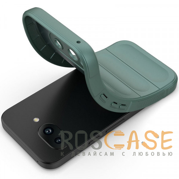 Фотография Зеленый Flex Silicone | Противоударный чехол для Google Pixel 9a с защитой камеры и микрофиброй