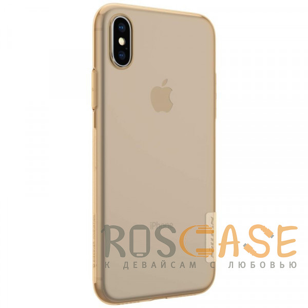 Изображение Золотой Nillkin Nature | Прозрачный силиконовый чехол для iPhone X / XS