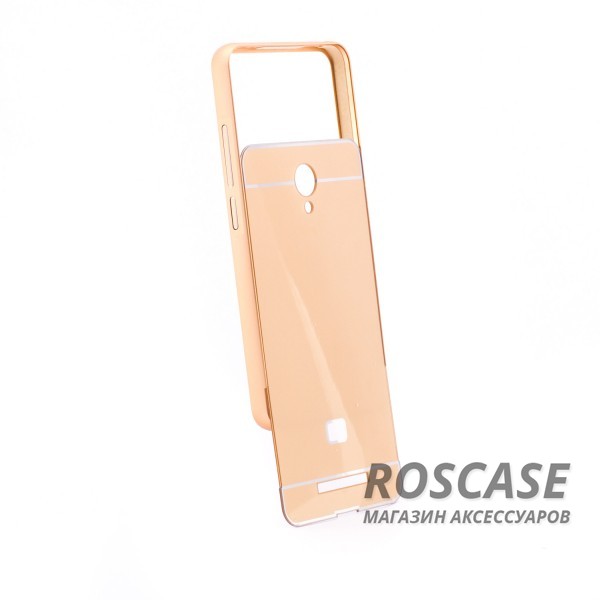 Фотография Золотой Металлический бампер для Xiaomi Redmi Note 2 / Redmi Note 2 Prime с акриловой вставкой