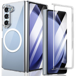 Crystal 3D Magsafe | Прозрачный пластиковый чехол для Samsung Galaxy Z Fold 5