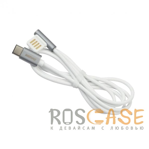 Фото Серебряный Remax Emperor | Дата кабель USB to Type-C с угловым штекером USB (100 см)