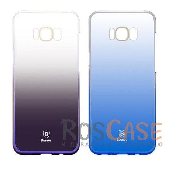 Фото Блестящая прозрачная накладка Baseus Glaze Ultrathin из тонкого пластика с бензиновым отливом и градиентной расцветкой для Samsung G955 Galaxy S8 Plus