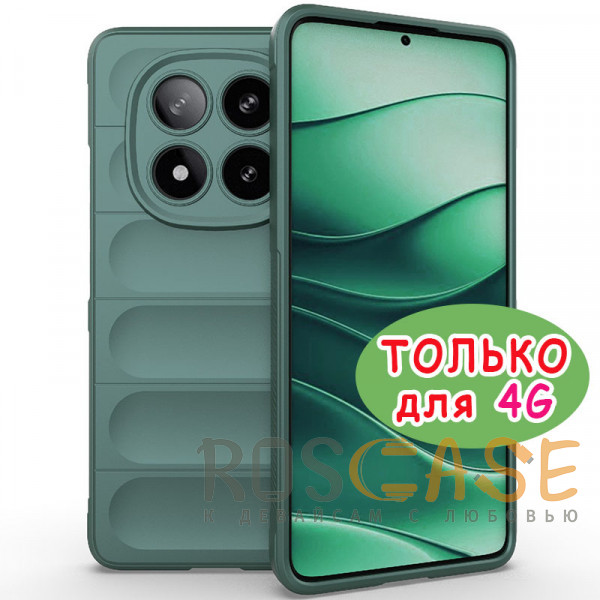 Фото Зеленый Flex Silicone | Противоударный чехол для Xiaomi Redmi Note 14 Pro 4G с защитой камеры и микрофиброй