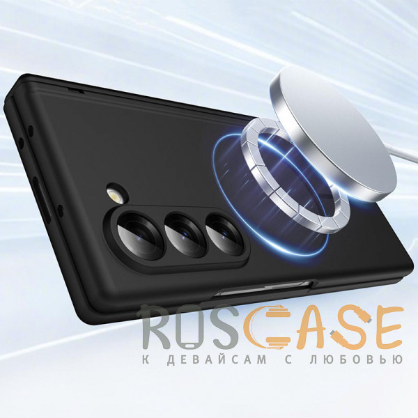 Фотография Черный Чехол 3D с Magsafe и внешним стеклом для Samsung Galaxy Z Fold 6