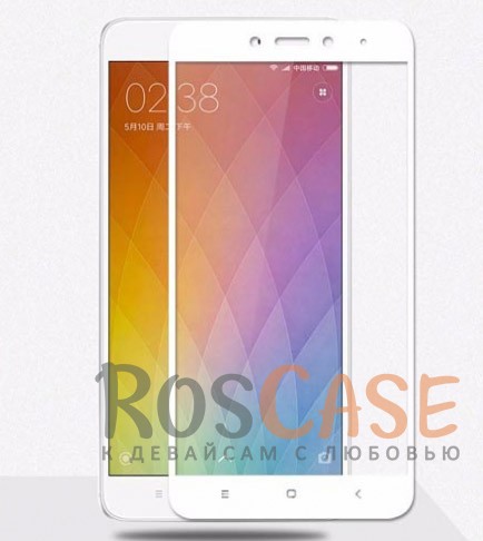 Фото Белый CaseGuru | Полноэкранное защитное стекло для для Xiaomi Redmi Note 4