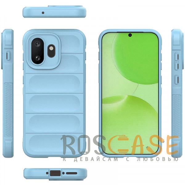 Фото Голубой Flex Silicone | Противоударный чехол для OnePlus 15T с защитой камеры и микрофиброй