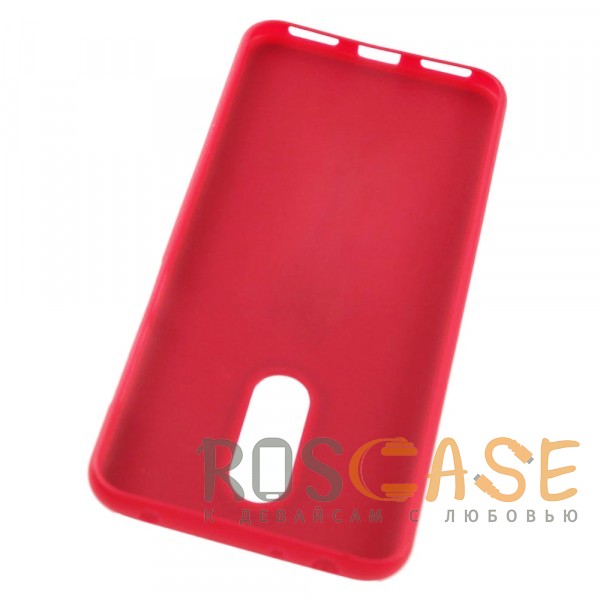 Изображение Красный Label Textile | Ультратонкий чехол для Xiaomi Redmi 5 Plus / Redmi Note 5 (Single Camera) с текстильным покрытием