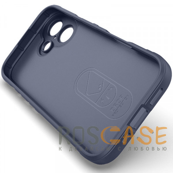 Изображение Темно-синий Flex Silicone | Противоударный чехол для iPhone 17 с защитой камеры и микрофиброй