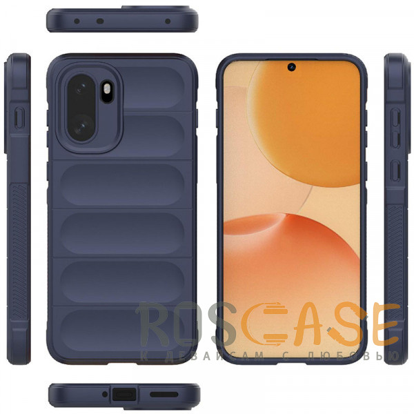 Фото Темно-синий Flex Silicone | Противоударный чехол для OnePlus 15R / Ace 6 / 6T 5G с защитой камеры и микрофиброй