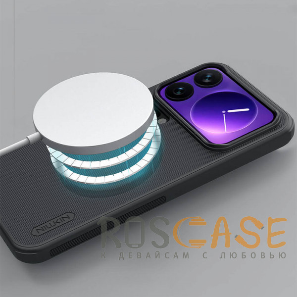 Изображение Черный Nillkin Super Frosted Shield Magnetic | Пластиковый чехол с поддержкой Magsafe для Xiaomi Mi 17 Pro Max