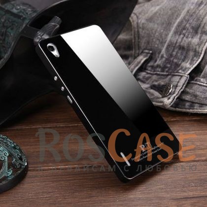 Фотография Черный / Черный LUPHIE Metal Frame | Металлический бампер для Huawei Ascend P7 с глянцевой панелью