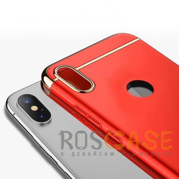 Фотография Красный MOFI Ya Shield | Пластиковый чехол для Xiaomi Mi 6X / Mi A2 с глянцевой вставкой цвета металлик