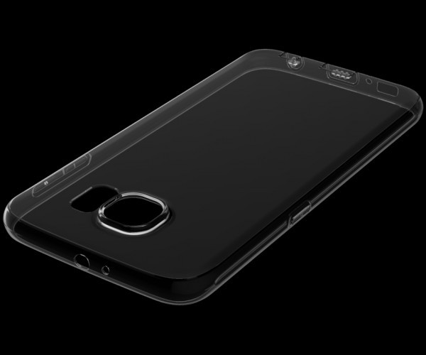 Изображение Черный / Transparent black ROCK Ultrathin Slim Jacket | Ультратонкий чехол для Samsung Galaxy S6 Edge Plus из силикона