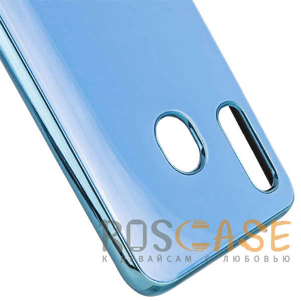 Фотография Голубой GLOSSY LOGO | Глянцевый гибкий чехол для Samsung Galaxy A20 / A30