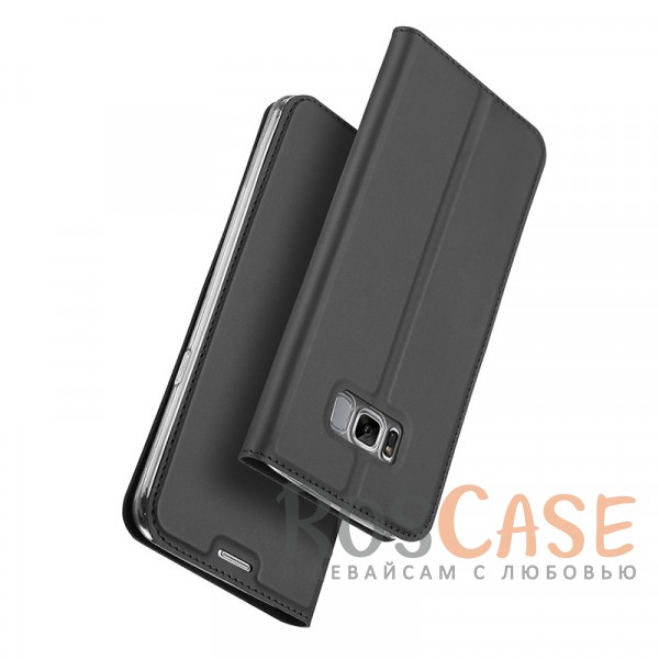 Фотография Черный Dux Ducis | Чехол-книжка для Samsung G955 Galaxy S8 Plus с функцией подставки и картхолдером