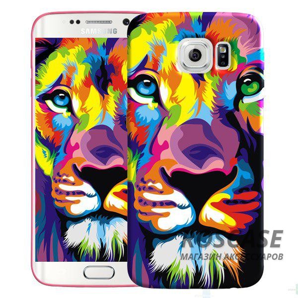 Фото Красочный чехол со львом для Samsung G925F Galaxy S6 Edge