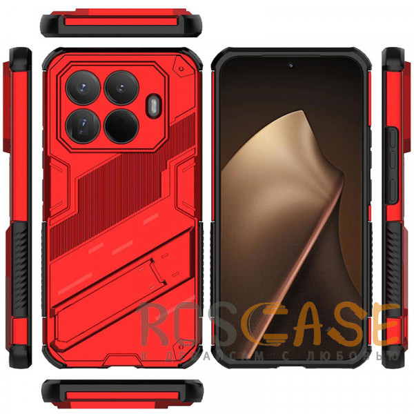 Изображение Красный Megatron | Противоударный чехол-подставка для Xiaomi Mi 15T Pro с защитой камеры