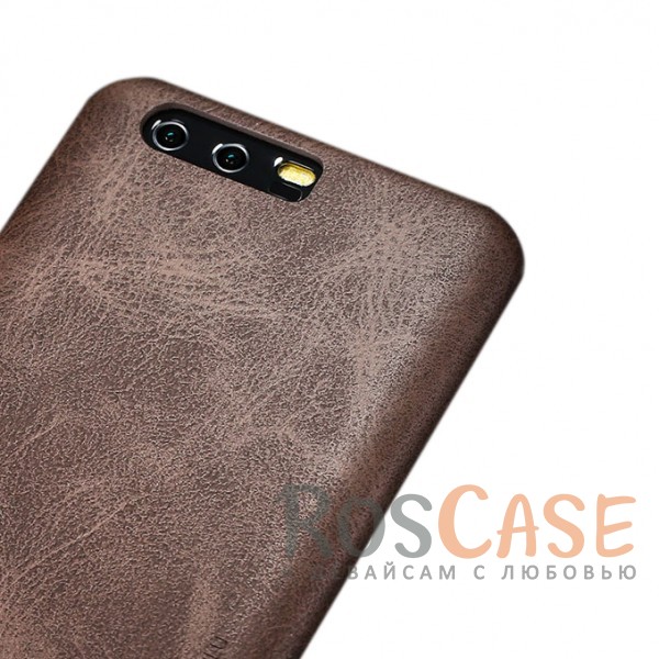 Фотография Коричневый Винтажный чехол накладка из искусственной кожи с матовой фактурой для Huawei Honor 9