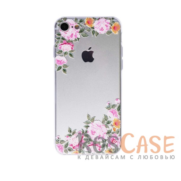 Изображение Дикая роза Прозрачный силиконовый чехол "Цветочный орнамент" для Apple iPhone 7 / 8 (4.7")