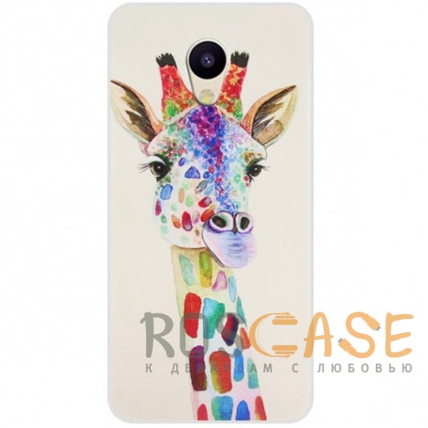 Фото Цветной жираф Ультратонкий чехол с принтом для Meizu M5