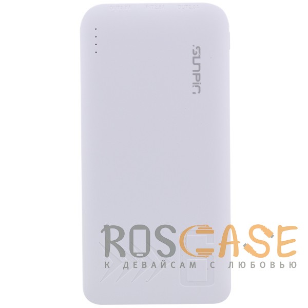 Фото Белый SunPin G60 | Компактное портативное зарядное устройство Power Bank (6000mAh  2 USB 2.1A)