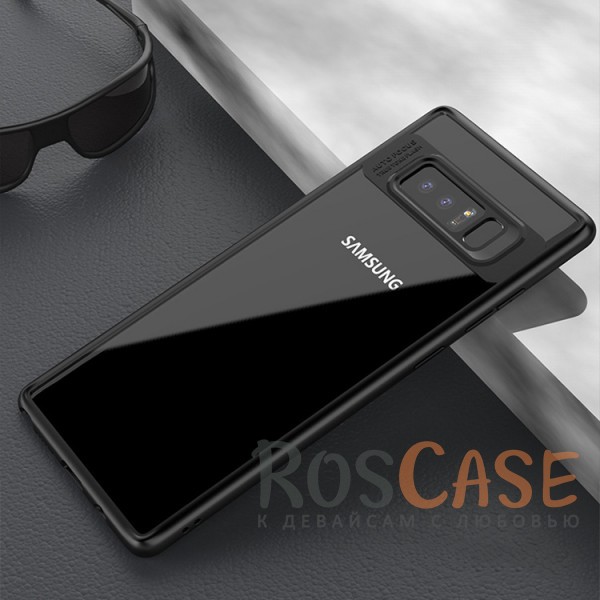 Фотография Черный iPaky Hard Original | Прозрачный чехол для Samsung Galaxy Note 8 с защитными бортиками