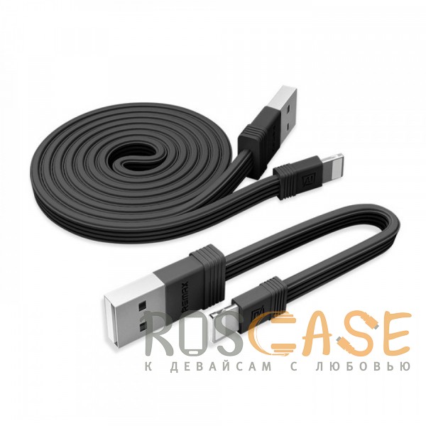 Фото Черный Remax RC-062i | Дата кабель USB to Lightning (2 кабеля 100см + 16см)