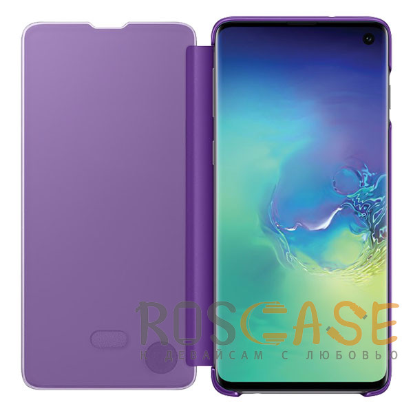 Фотография Фиолетовый Чехол-книжка RosCase с дизайном Clear View для Huawei Honor 8X