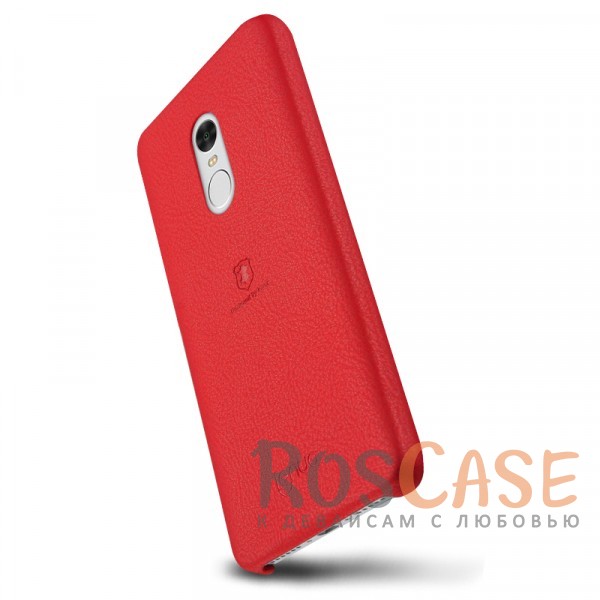 Фото Красный Тонкий чехол-накладка Lenuo из экокожи с защитными бортиками для Xiaomi Redmi Note 4 (MTK)