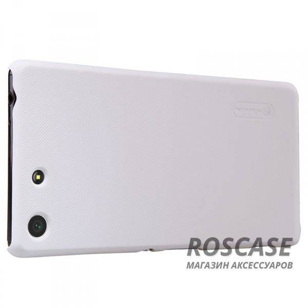 Изображение Белый Nillkin Super Frosted Shield | Матовый чехол для Sony Xperia M5 / Xperia M5 Dual (+ пленка)