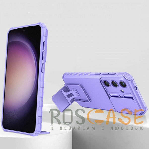 Изображение Фиолетовый CamShield Holder | Противоударный чехол-подставка для Samsung Galaxy S25 Plus / S24 Plus 5G с защитой камеры