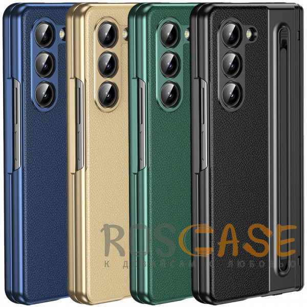 Фото Чехол 3D с кожаной вставкой и стилусом для Samsung Galaxy Z Fold 5