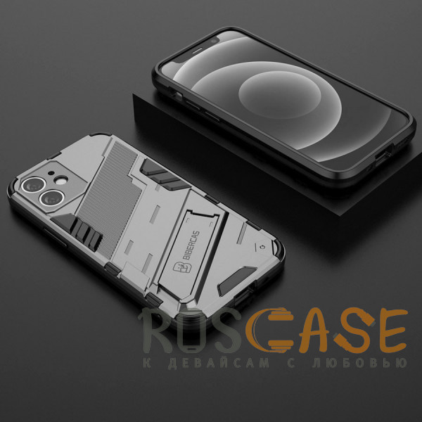 Изображение Серый Megatron | Противоударный чехол-подставка для iPhone 11 с защитой камеры