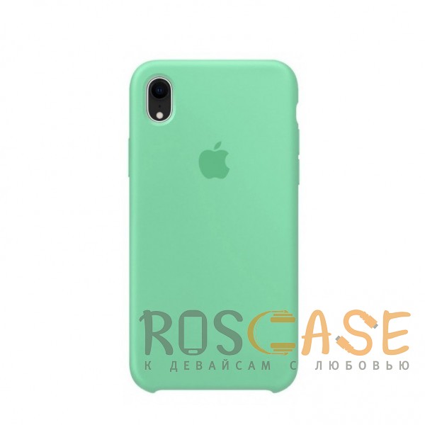 Фотография Светло-зеленый «Нежная мята» Чехол Silicone Case для iPhone XR