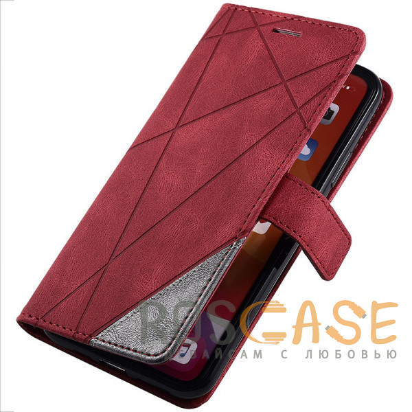 Фото Красный Retro Book | Кожаный чехол книжка / кошелек из Premium экокожи для Samsung Galaxy S21 FE