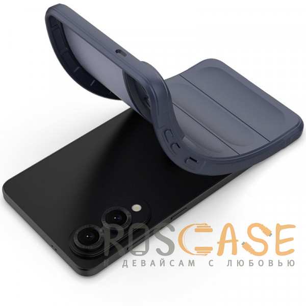 Фотография Темно-синий Flex Silicone | Противоударный чехол для Samsung Galaxy S25 Edge с защитой камеры и микрофиброй