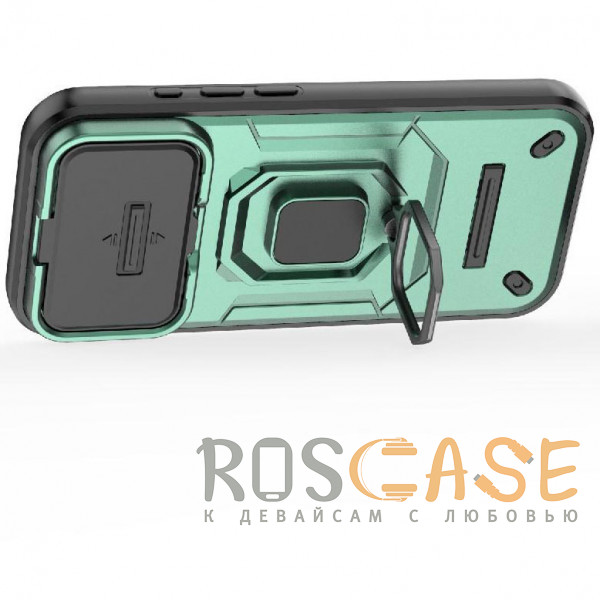 Фотография Зеленый Transformer Ring Holder | Противоударный чехол с кольцом и шторкой камеры для iPhone 17 Pro