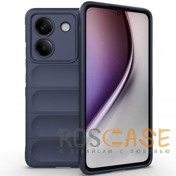 Фото Темно-синий Flex Silicone | Противоударный чехол для Xiaomi Poco M7 Pro 5G с защитой камеры и микрофиброй