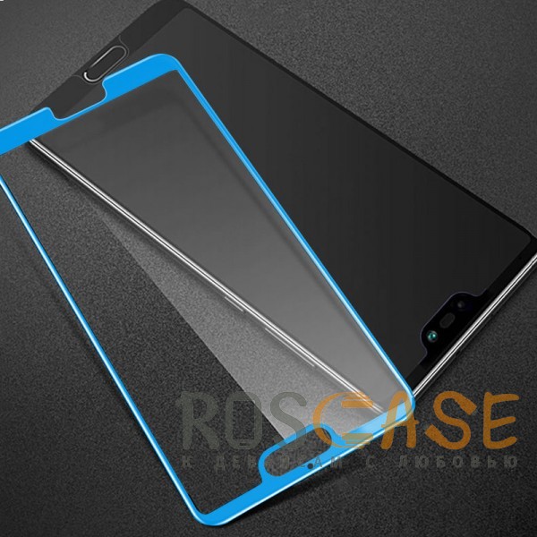 Фото Голубой 5D защитное стекло для Huawei P20 Pro на весь экран