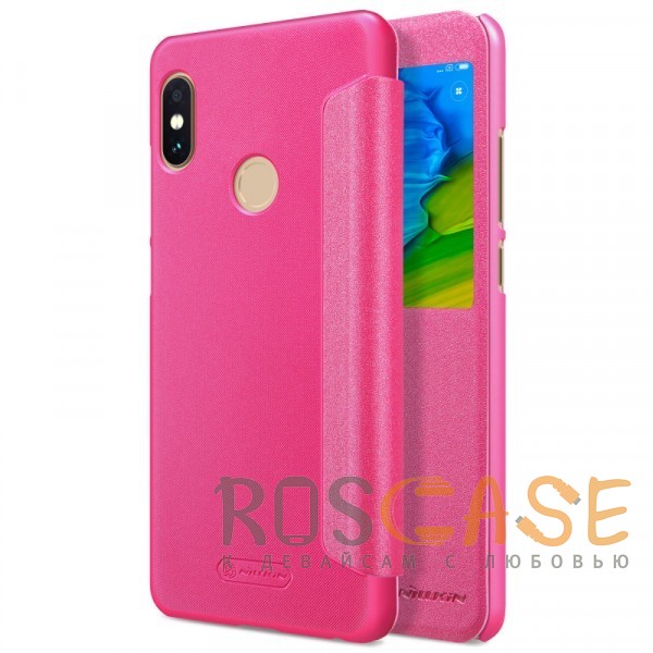 Фото Розовый Nillkin Sparkle | Чехол-книжка с функцией Sleep Mode для Xiaomi Redmi Note 5 Pro / Note 5 (AI Dual Camera)