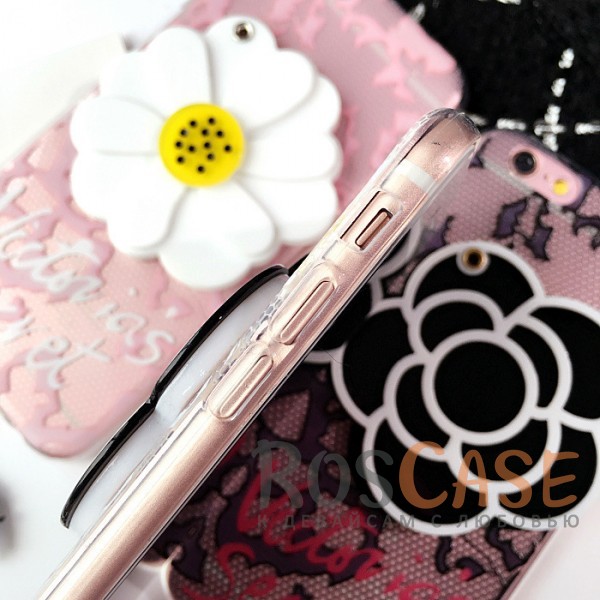 Фото Розовый TPU чехол с зеркалом "Beauty flower" для Apple iPhone 7 / 8 (4.7")