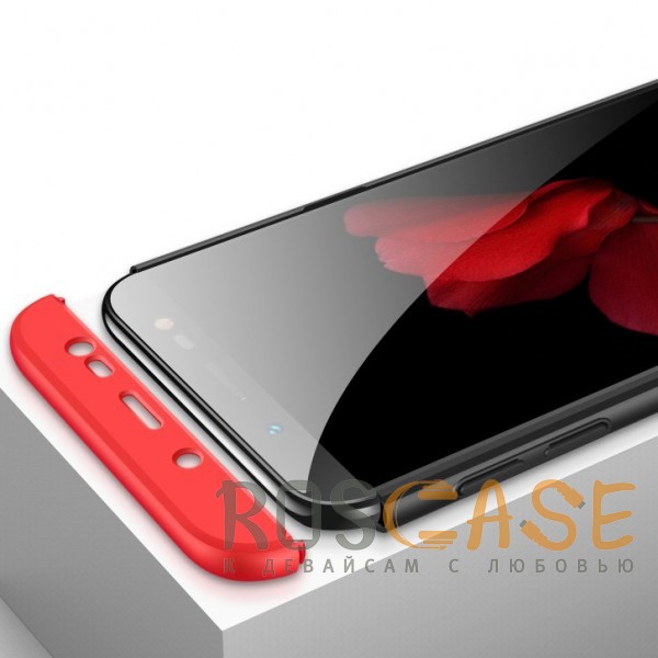 Фото Черный / Красный GKK LikGus 360° | Двухсторонний чехол для Samsung J600F Galaxy J6 (2018) с защитными вставками