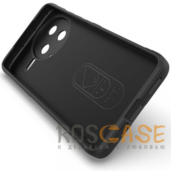 Изображение Черный Flex Silicone | Противоударный чехол для Xiaomi Poco F7 Pro / Redmi K80 с защитой камеры и микрофиброй