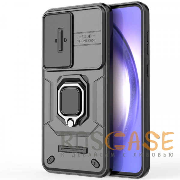Фото Черный Transformer Ring Holder | Противоударный чехол с кольцом и шторкой камеры для Samsung Galaxy A56 / A36 5G