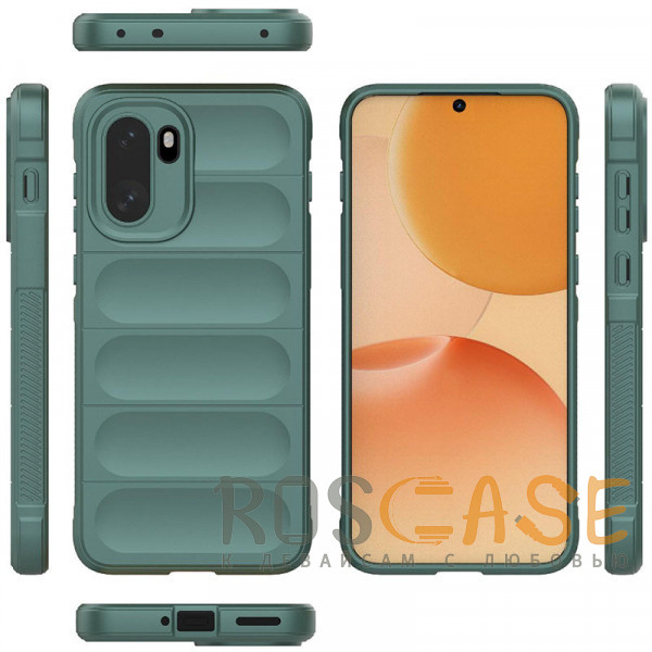 Фото Зеленый Flex Silicone | Противоударный чехол для OnePlus 15R / Ace 6 / 6T 5G с защитой камеры и микрофиброй