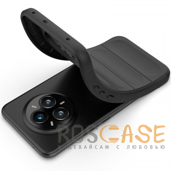 Фотография Черный Flex Silicone | Противоударный чехол для Realme 14 Pro 5G с защитой камеры и микрофиброй